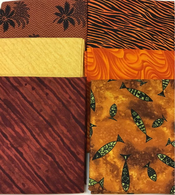 6 Kpl Puuvilla Tilkkukankaita 50 x 110 cm NO A2