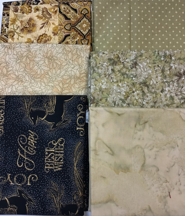 6 Kpl Puuvilla Tilkkukankaita 50 x 110 cm NO A4