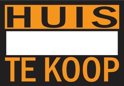 afbeelding van plakaat huis te koop