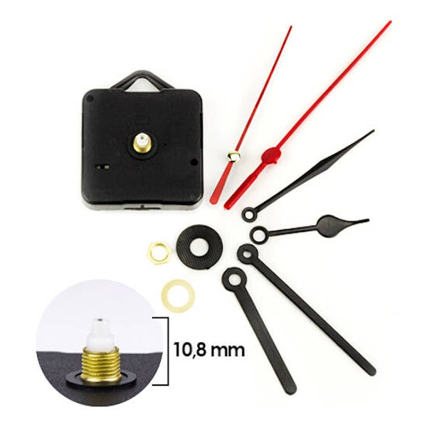 Clockwork + 2 set Clock-hands - 10.8mm