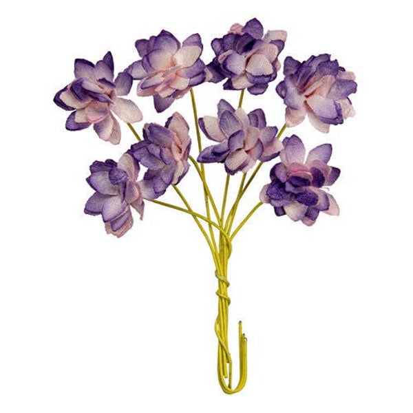 ScrapBerry's - Handmade mulberry Chrysanthemum 2cm - 2 TONES VIOLET