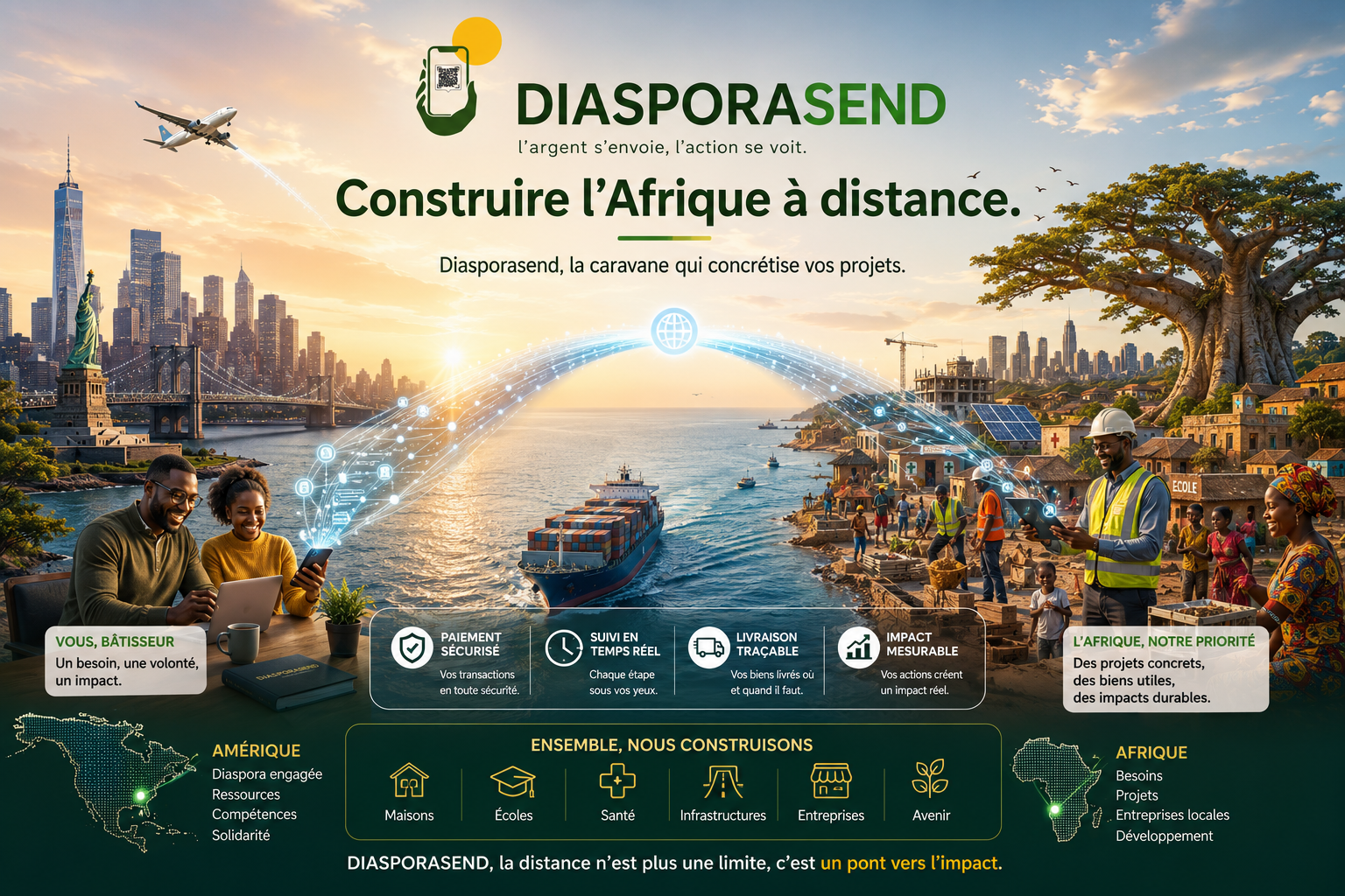 DiasporaSend — construire l'Afrique à distance