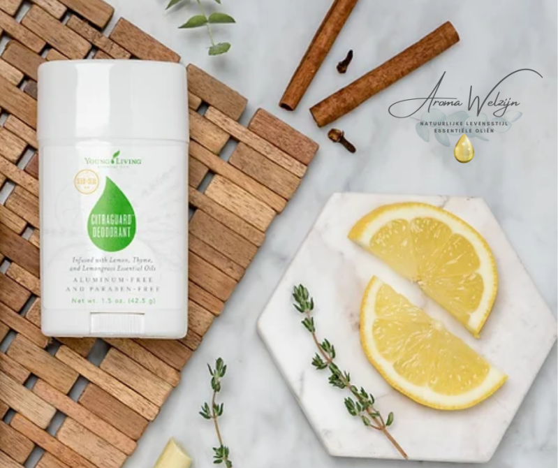 CitraGuard Deodorant is een exclusieve deo met de frisse en opbeurende geur van Lemongrass, Thyme en Lemo