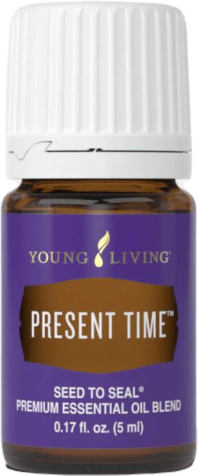 Aromawelzijn | Present Time is een versterkende olie die je het gevoel geeft "in het nu'" te staan. 