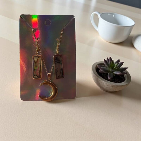 Måne & skjell smykkesett