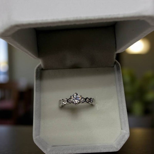 0,5 ct Moissanite ring S925 sølv
