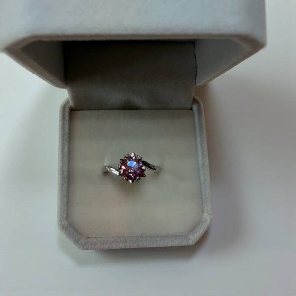 1ct Rosa Moissanite ring justerbar