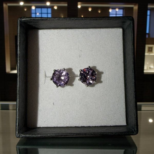 2 ct Ametyst øredobber S925