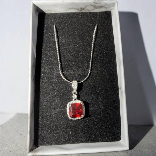Garnet smykke i S925