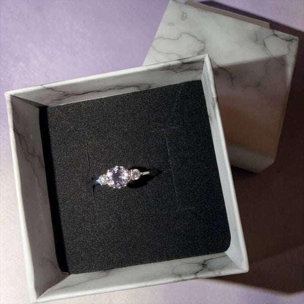 Natural Ametyst ring i sølv ✨