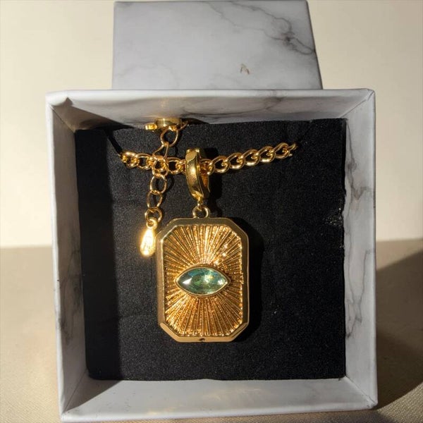 18K gullbelagt anheng med zirkon