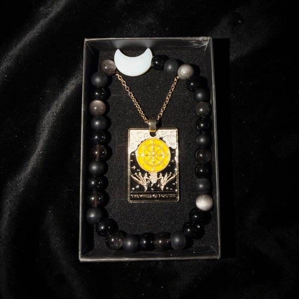 Tarot halskjede og krystall armbånd