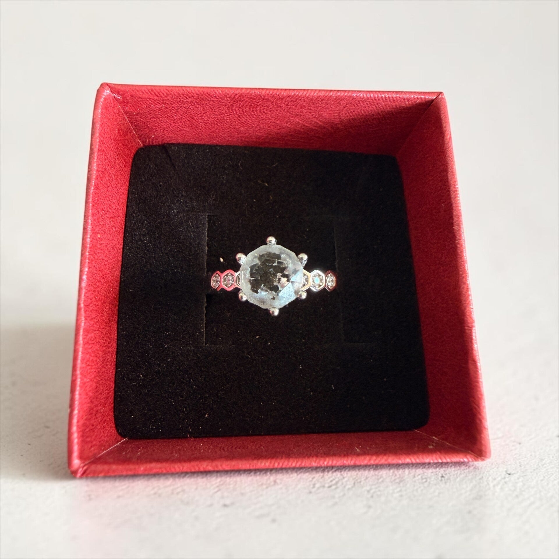 Hraun sølv ring 7mm