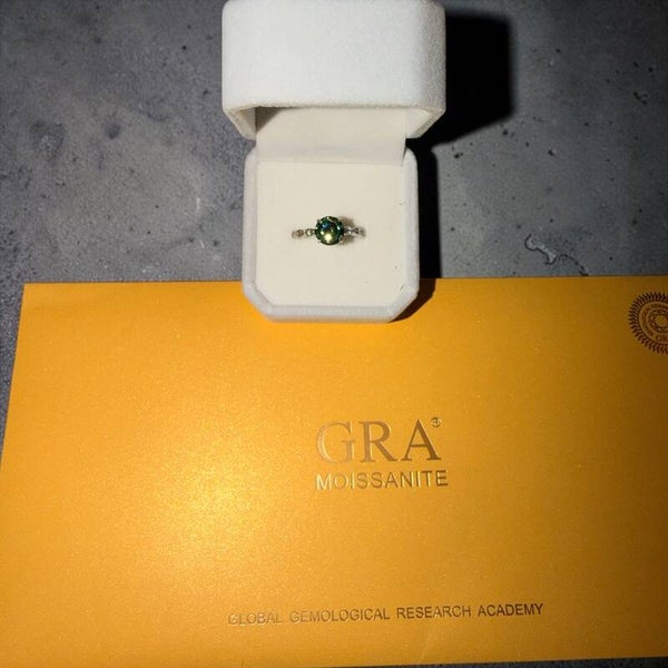 2ct Moissanite sølv ring