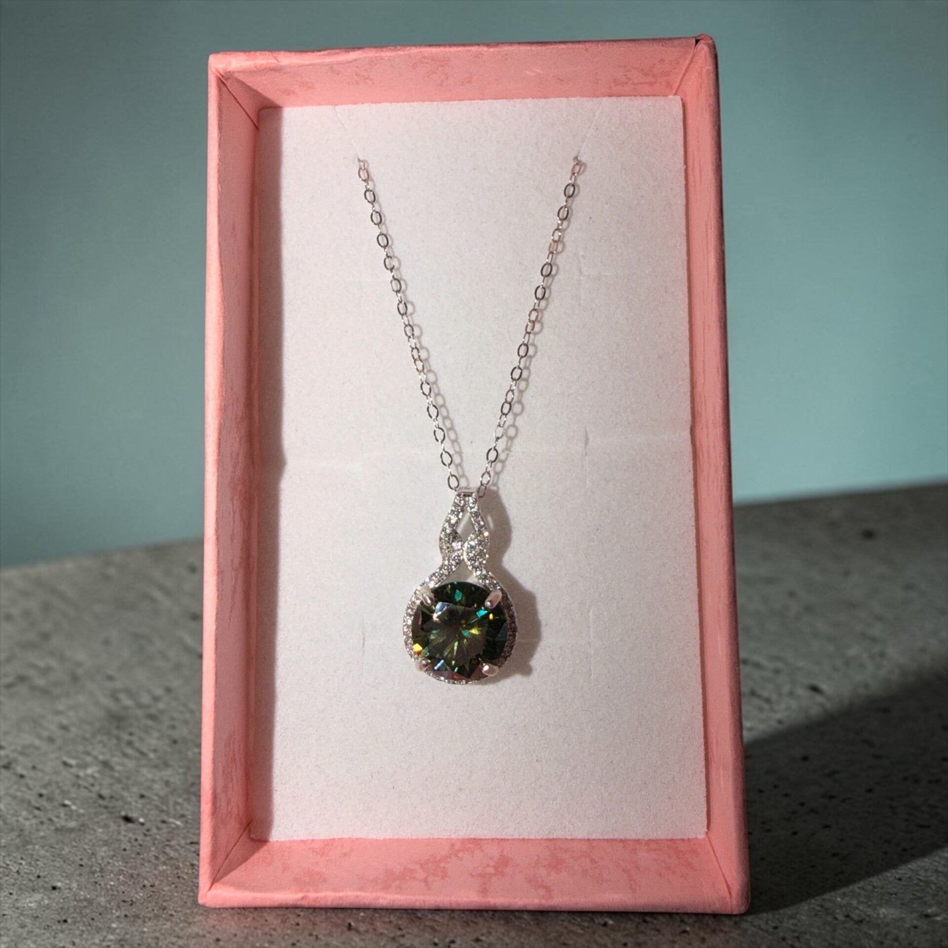 Moissanite halskjede