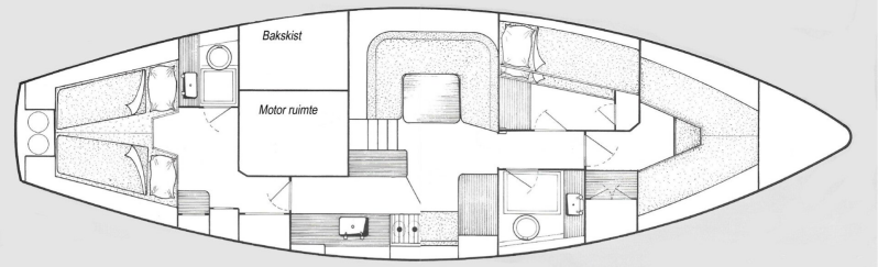 Plattegrond Moody 42 CC