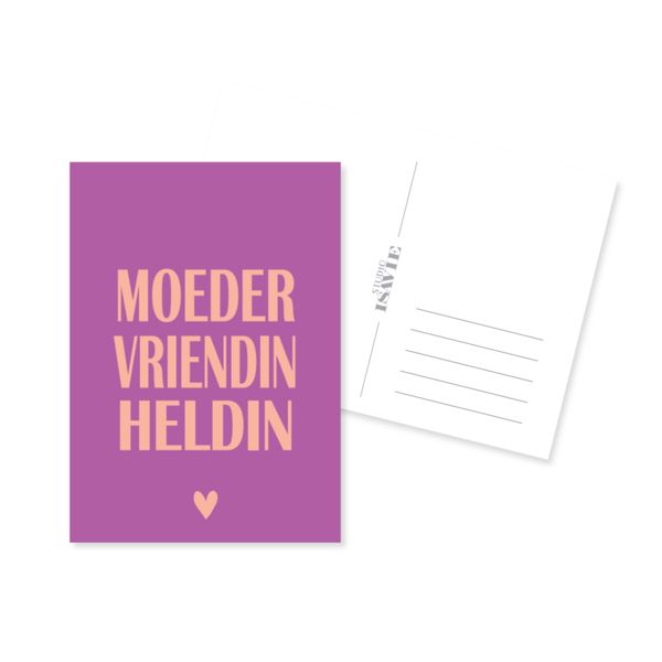 Moeder, vriendin, heldin | postkaart
