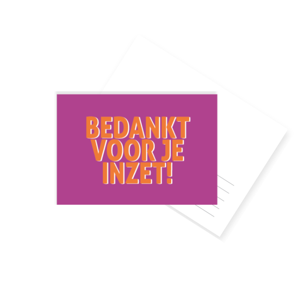 S40. Bedankt voor je inzet