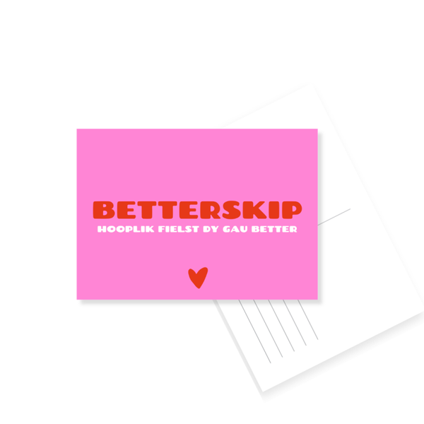 H30. Betterskip, hooplik fielst dy gau better