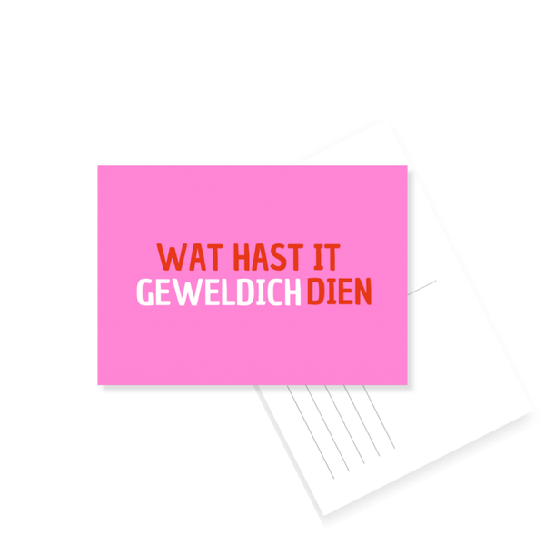 H34. Wat hast it geweldich dien