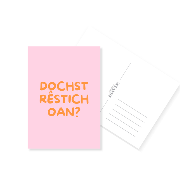 H5. Dochst rêstich oan