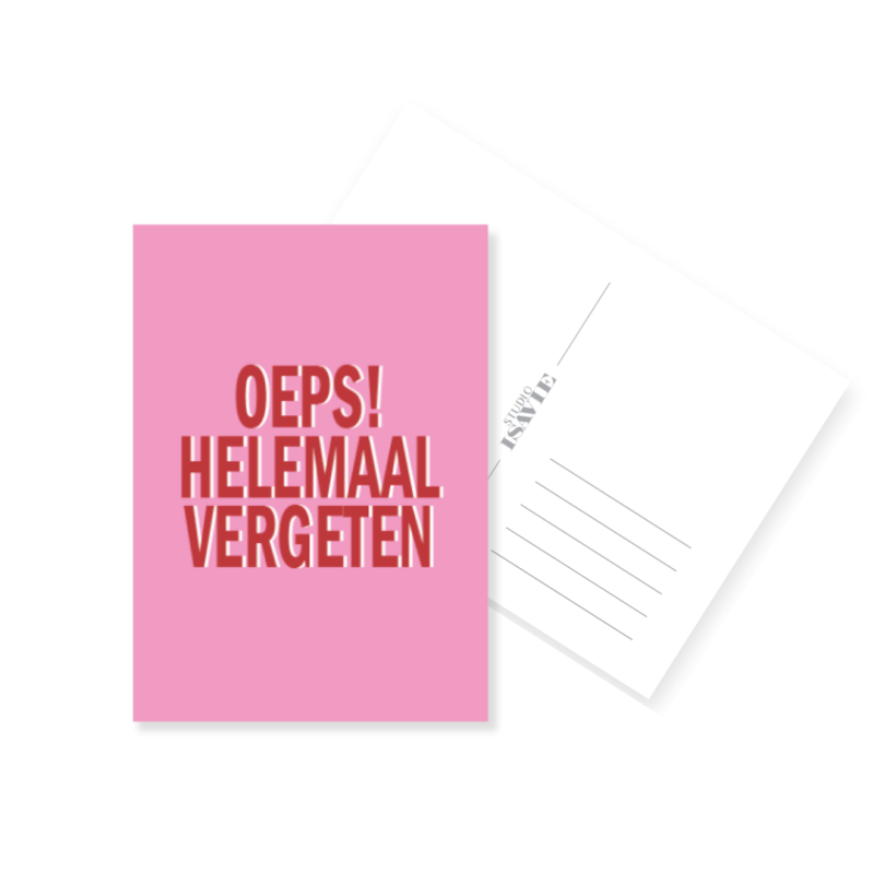 S4. Oeps, helemaal vergeten!