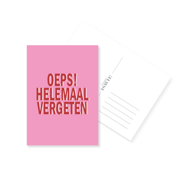 S4. Oeps, helemaal vergeten!