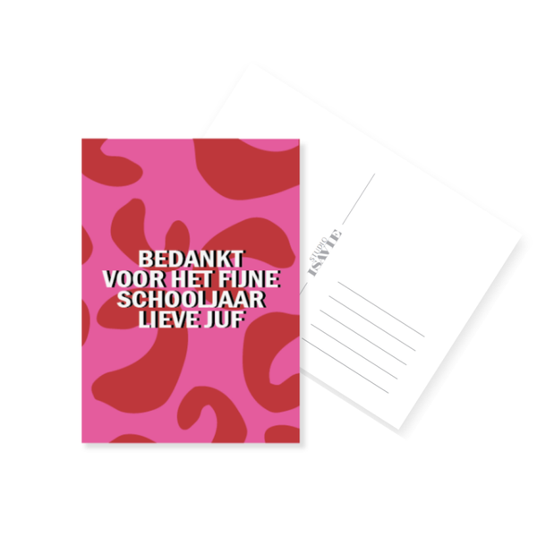 S20. Bedankt voor het fijne schooljaar lieve juf