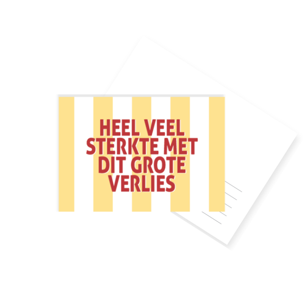 S32. Heel veel sterkte met dit grote verlies