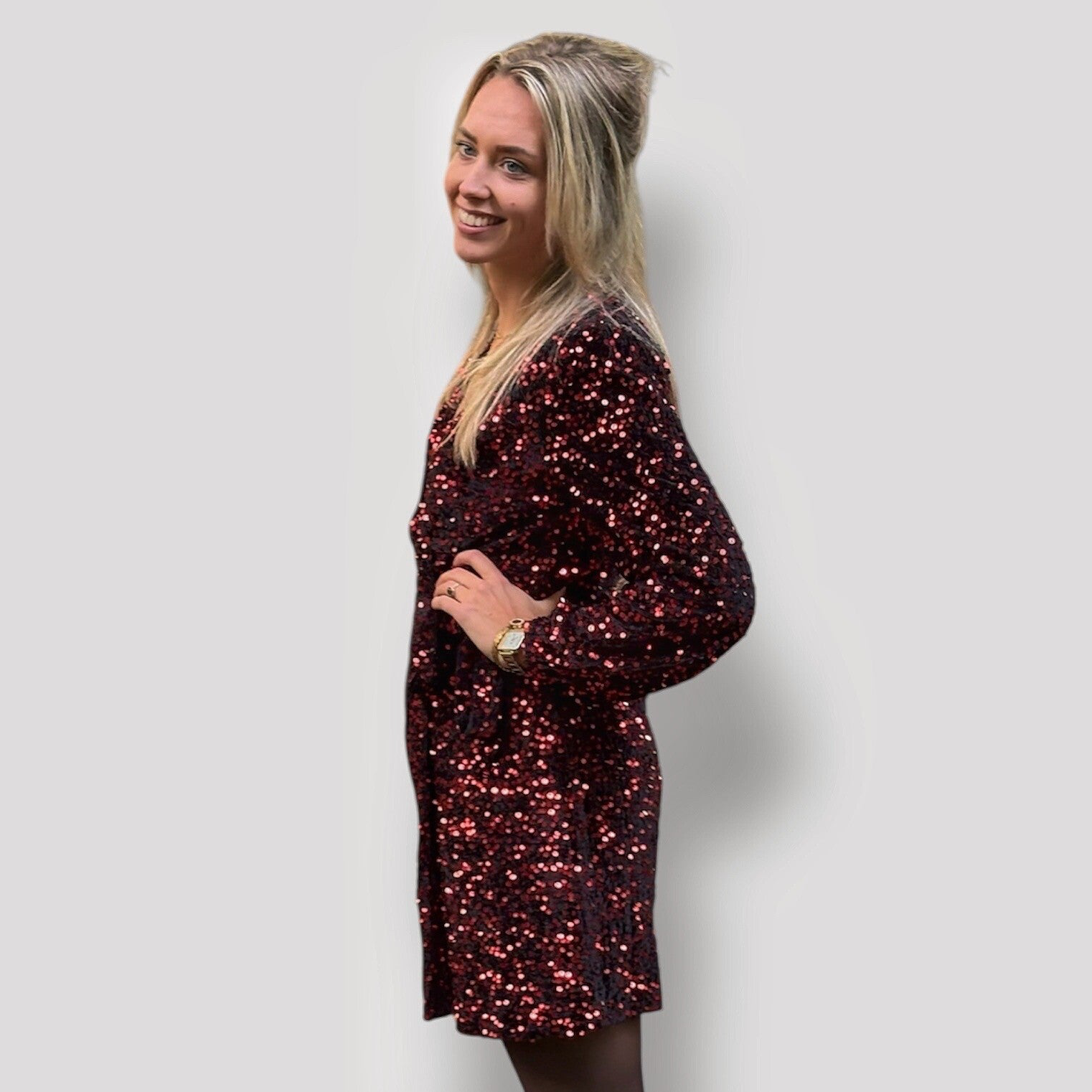 Glitterjurk | Red Velvet