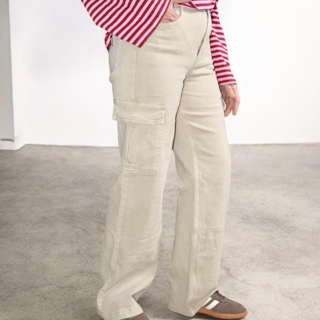 Cargo broek beige