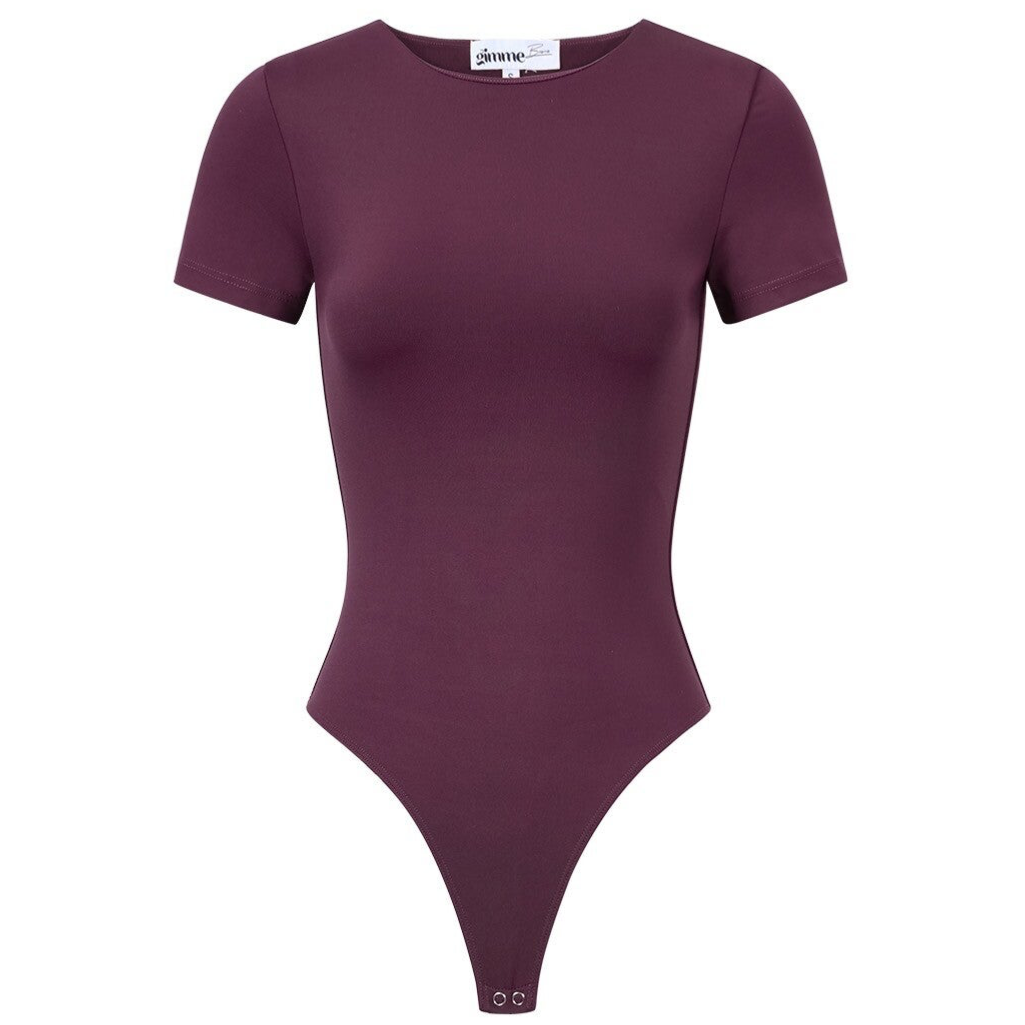 Bordeaux body met korte mouw