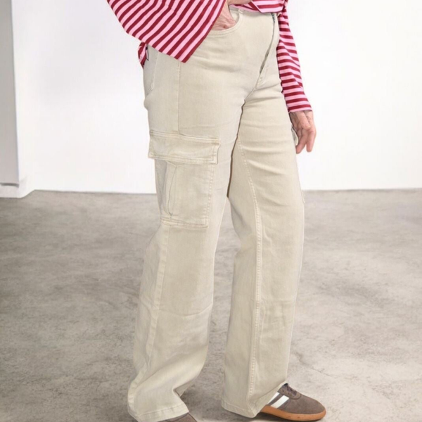 Cargo broek beige