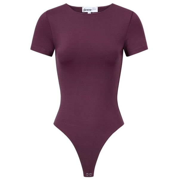 Bordeaux body met korte mouw