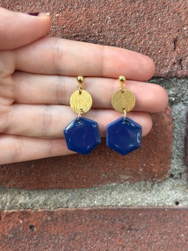 Blue Gold | Oorbellen