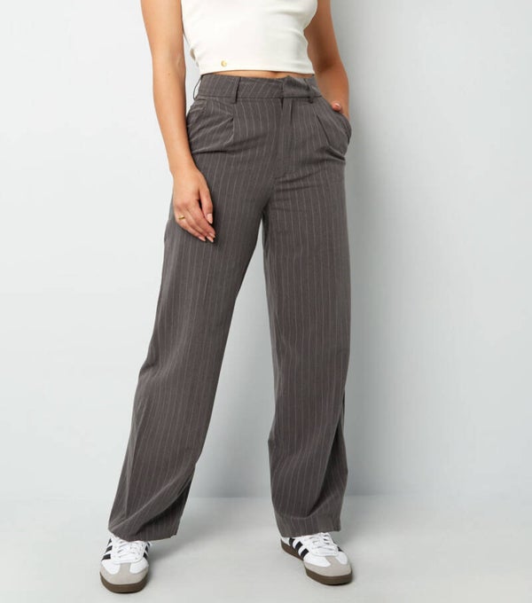 Pantalon grijs streep