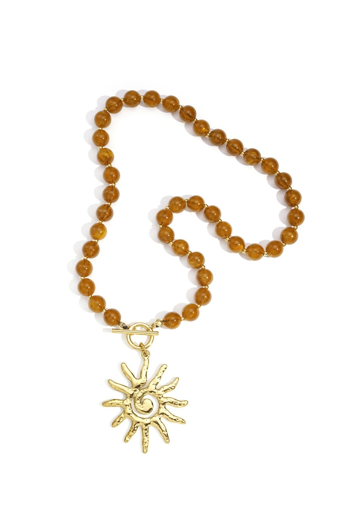 Ketting met bedel | Bruin