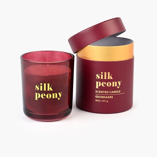 Geurkaars Silk Peony | Giftset