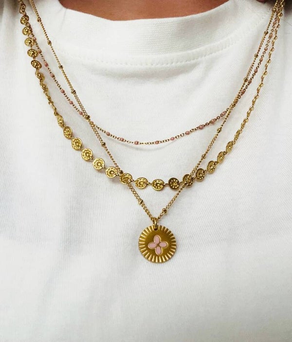 Ketting trippel | Roze