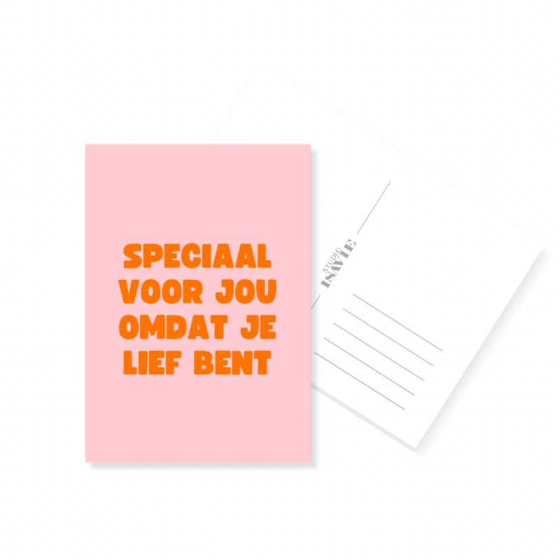 O3. Speciaal voor jou omdat je lief bent