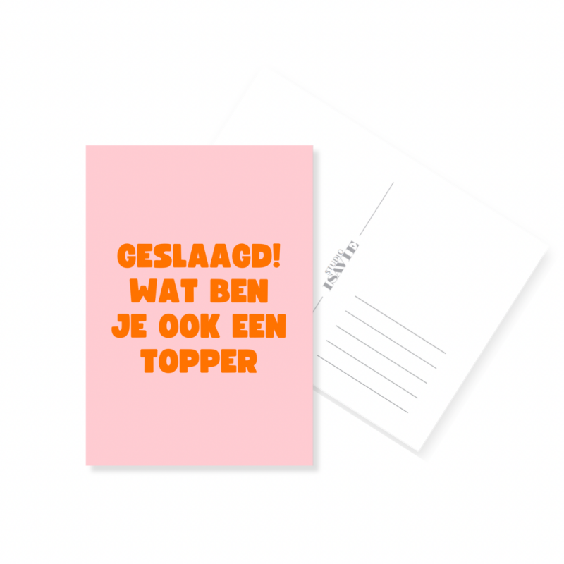 O11. Geslaagd! Wat ben je ook een topper