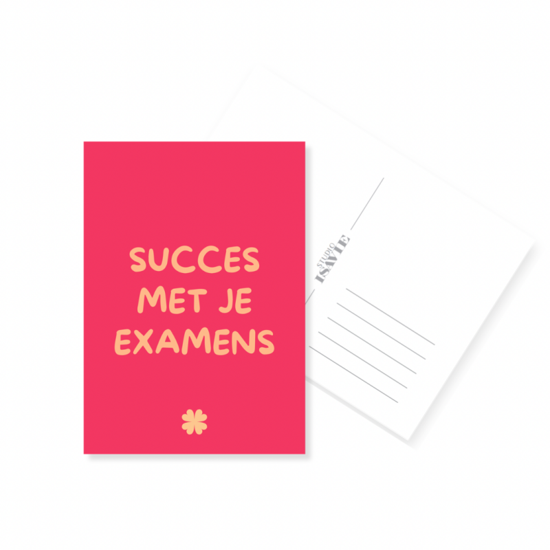 O12. Succes met je examens