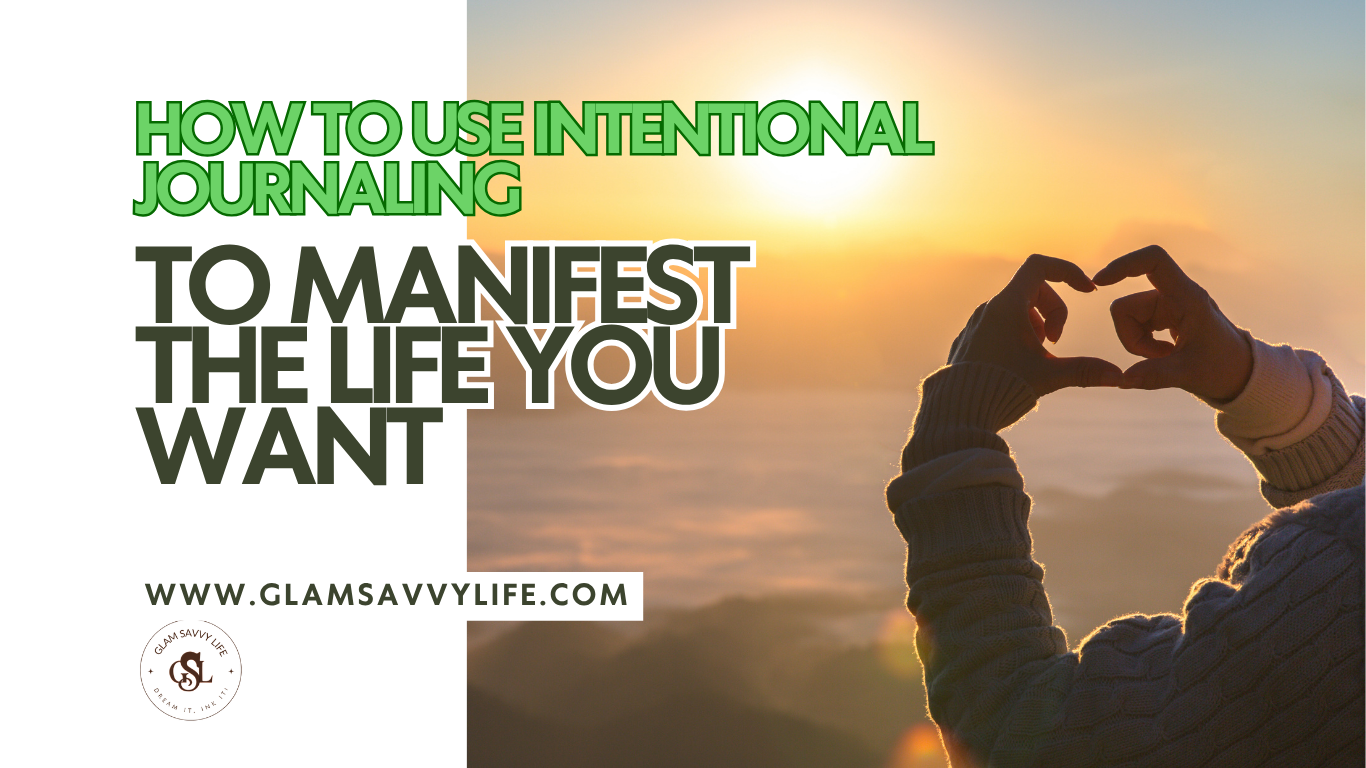 intentional journaling for manifestation, person making heart shape hands at sunset, creating a life you love