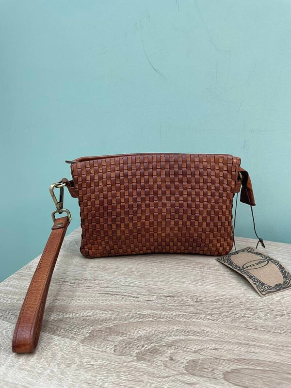 Borsetta intrecciata vera pelle