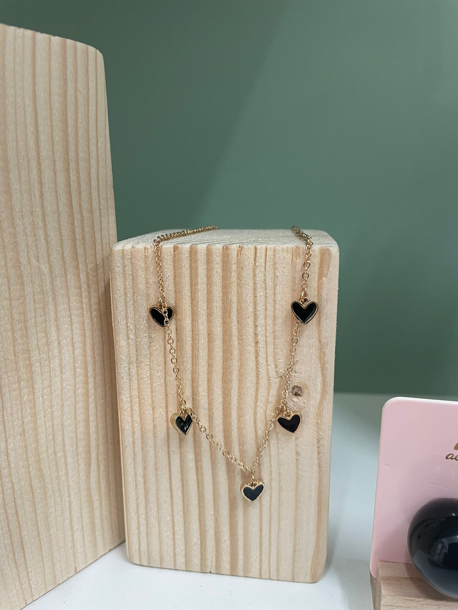 Collana cuori neri