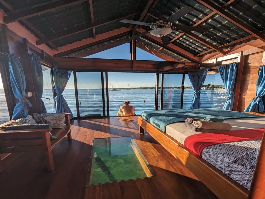 Waterfront terrace at Casita Mira Mar