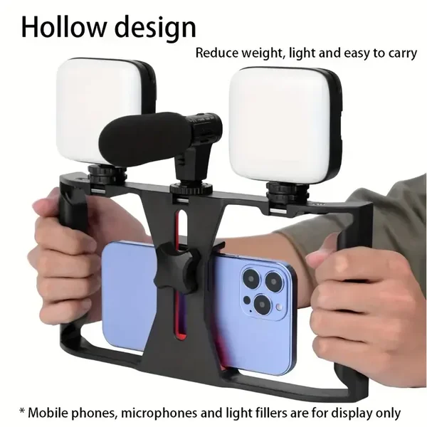 Veelzijdige handstabilisator met microfoonstandaard