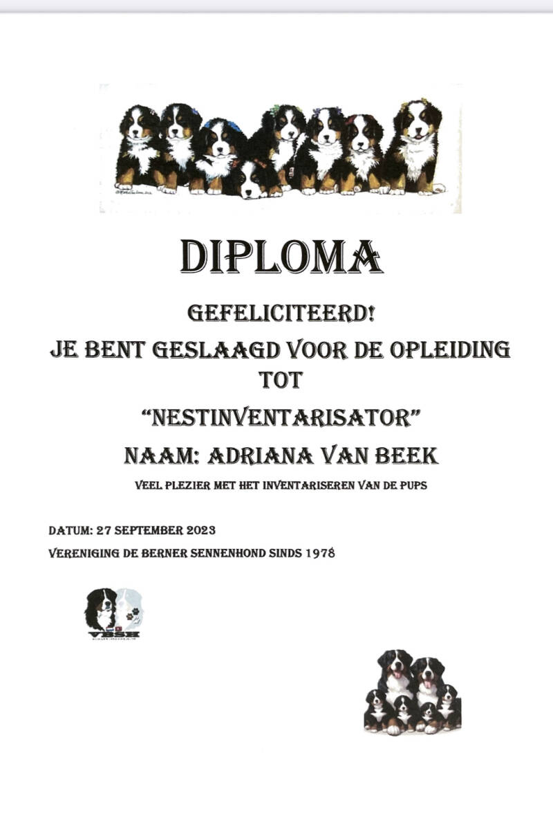 Certificaat nestinventarisator VBSH