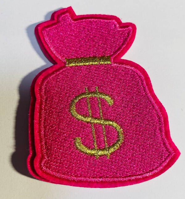 Pink money bag
