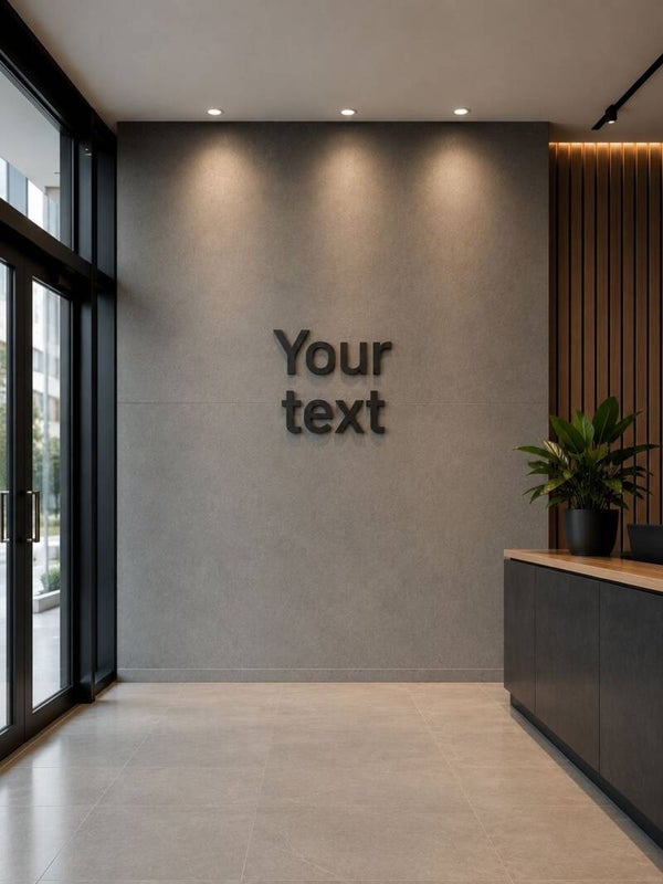 Custom business lettering
